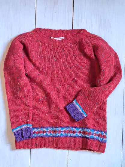 Kinderpulli aus Donegal Tweed, Größe 110